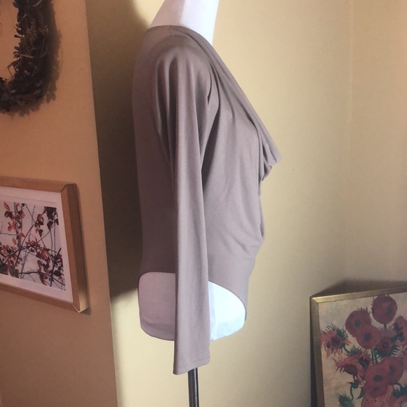 NUDE Size Large BodySuit Gathered Front classically Sexy $88 NEW - Picture 4 of 13